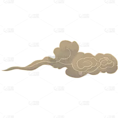 七夕节中国风插画贴纸-云