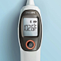 Philips Ear Thermometer The detail we provide can vary with distance: glanceable from afar, detailed from close-by. Here the red light guide immediately shows the user that (s)he has fever, before reading and interpreting the numbers.