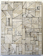 "Real Estate" by Rosalie Gascoigne | 1994 sawn wood on craftboard 72 × 55.5cm: 