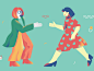 Silky - Storytale : Silky is a fresh pack with 20 trendy and colorful characters that will enrich your project. Illustrations are fully vector and easily can be edited. Available formats: AI, EPS, PNG and, SVG.