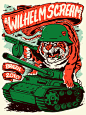 A WIlhelm Scream Tour Poster and Tee : Official tour poster and tee shirt design for A Wilhelm Scream