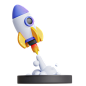 火箭 3D 图标