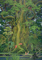 45x32 HUGE Secret of Mana SNES Cover art tree scene by Packmania