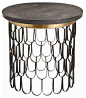 Arteriors Home Orleans Black Iron/Marble End Table - Arteriors Home 6557 transitional-side-tables-and-accent-tables