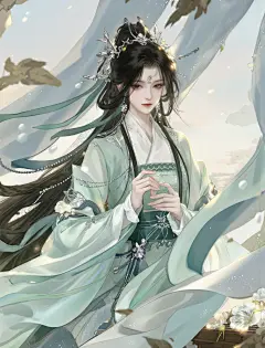 可商用素材 | 古装大小姐 国风插画 书插 - 小红书