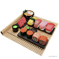 寿司 (1) - @到位啦UI素材 40款日本美食3D图标寿司模型素材