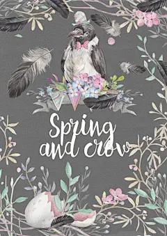 时尚手绘高端创意森系动植物素材