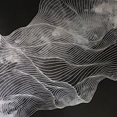 立体线条画，装饰画，手绘抽象油画