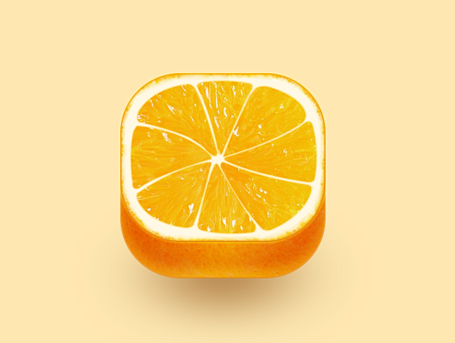 橙子图标设计PSD源文件下载