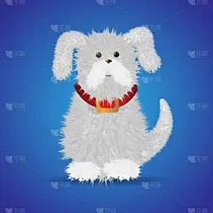 可爱的,狗,白色,红色,动物毛,幽默,卡通,纯种犬,问候,爱