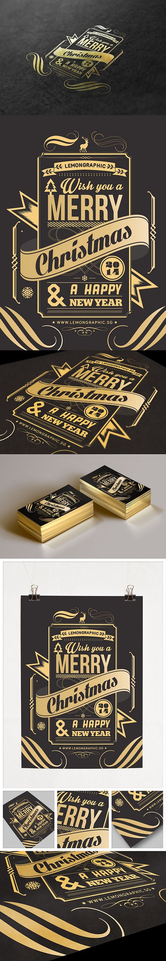 Christmas card typog...