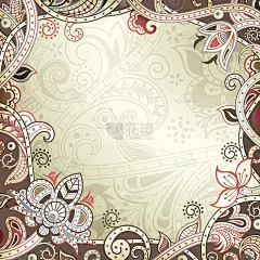 棕花框架