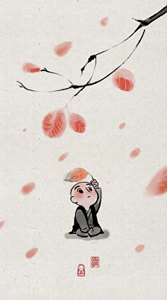 手绘人物一禅小和尚