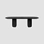 Moon Dining Table - Rectangular - 260x105 - (Veneer) : Space Copenhagen is the designer behind the classic Moon Table; a series of organic rounded tables for both domestic and public spaces. The interplay between the beautiful solid oak table top and the 