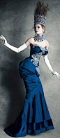 Modern Fairytale fashion fantasy / karen cox.  ♔ #Christian Dior Haute Couture Blue Ball Gown