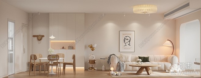 北欧客餐厅3D模型下载【ID:11144...