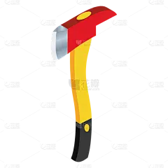 2.5D-消防安全元素贴纸-消防斧