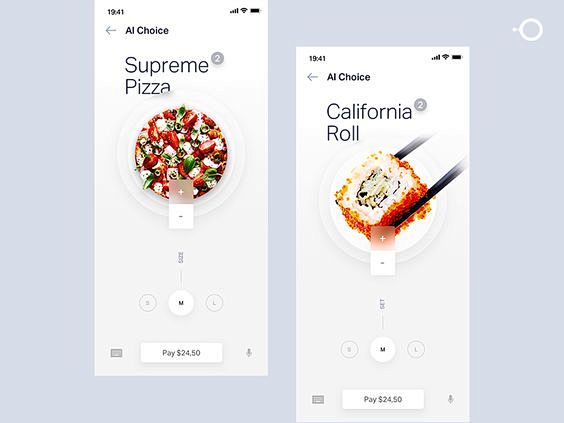 美食类界面设计food menu app ui design