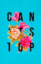 "Can't stop" typographic illustration