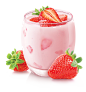 草莓 酸奶 奶昔 png