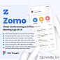 160屏视频在线会议应用程序UI设计套件 Zomo – Video Conferencing & Online Meeting App UI Kit figma