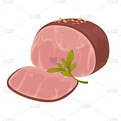 熏猪肉的图标