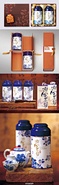 #游山茶访翡翠系列高山茶包装设计#以青瓷造型的铁制罐身，流动性的图样安排，赋予更具灵动的清逸气息，精细打造优雅贵气的二入礼盒，做为个人收藏或送礼餽赠，皆十分具有品味象征。包装由台湾美可特品牌企划设计公司设计。挺喜欢这套设计，终于找到了这套完整的了。