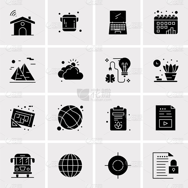 set 16 universal icons business