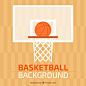 Free vector basket basketball background in flat design