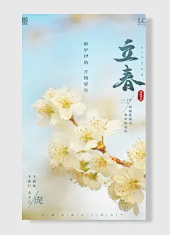 春雨洗残雪春风轻布衣万物更生新岁伊始万物更生中国传统二十四节气立春节日海报