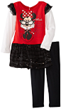 Amazon.com: Disney Little Girls' Minnie Mouse 2 Pieced Dress and Pant: Clothing Sets: Clothing