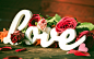 General 2560x1600 heart flowers typography love rose