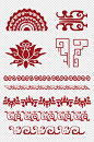 传统中式分割线红色古典装饰边框文本框图案
