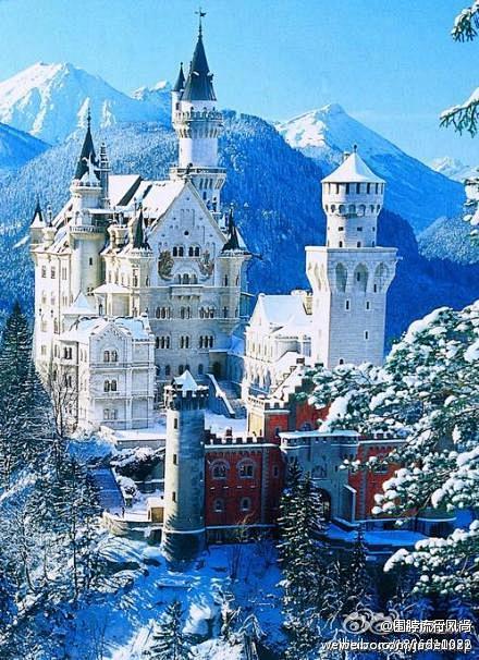 围脖流行风尚：天鹅城堡—— 德国南部的地...