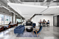 Lebel & Bouliane and Mazen Studio Design Bensimon Byrne's Toronto Office : Chairs by GamFratesi gather on the all-hands area’s oak platform. Photography by Adrien Williams.