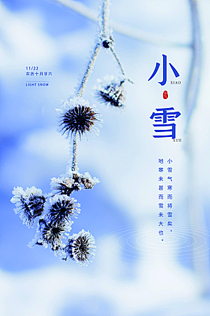 二十四节气 小雪海报