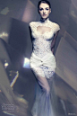 orkalia 2013 bridal couture lace wedding dress cap sleeves  #GabrielCo #love