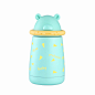 Amazon.com: ZDZDZ SB62026 300ML/10OZ Cute&Lovely Bear Stainless Steel Water Bottle, Insulated Vacuum Thermal Bottle with Portable Rotatable Rubber Ring/Leak-Proof/BPA-Free/Eco-Friendly: Kitchen & Dining