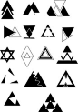 Dreiecke - #totto Alphabet Symbols, Typography Alphabet, Icon Design, Web Design, Logo Design, Triangle Art, Geometric Triangle Tattoo, Mini Tattoos, Small Tattoos