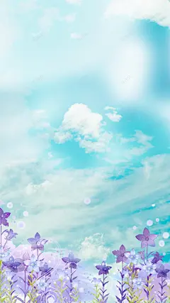 蓝色浪漫花朵背景 设计图片 免费下载 页面网页 平面电商 创意素材