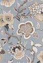 Hot House Flowers - Mineral traditional upholstery fabric