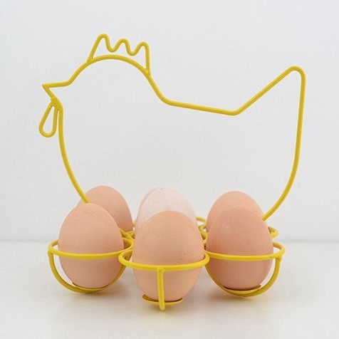 趣味创意鸡蛋篮 母鸡造型 鸡蛋收纳架 铁...
