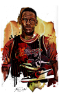 Michael Jordan\ The Rookie : My painting of Michael Jordan.