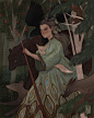 Illustrator Kira  在 Instagram 上发布：“The Queen of the Forest takes care of everyone  Хозяйка Леса  Позаботится о каждом  И мой новый постер 30х40 см…”