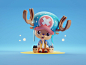 One Piece (Chopper), Mohamed Chahin : I was really excited to be asked to do a render of Chopper in my own style, 200 artists were commissioned to do artwork based on One Piece characters and props.
Loooooooooved working on this one