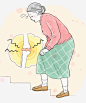 膝盖膝关节发炎插画图宝宝 https://bao16.com 关节炎 疼痛 上楼梯 膝盖 老年人