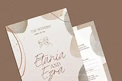 4款复古优雅时尚婚礼请柬邀请函画册封面标题衬线手写英文字体包下载_颜格视觉