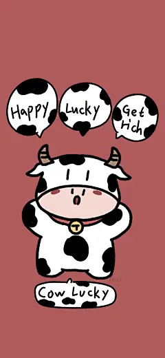 卡通 手机壁纸 牛 cr:新酱兔