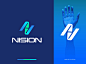 Nision Logo  N Letter Logo brand branding branding identity creative l