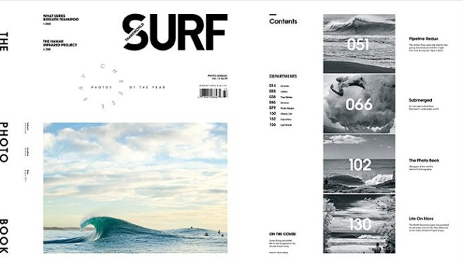 SURF雜誌封面的簡潔改版 : Desi...